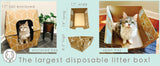 Cats Desire Disposable Litter Box (15 PC) 8.5 inches tall each tray UPC 682157977956 Cats Desire Disposable Cat Litter Boxes